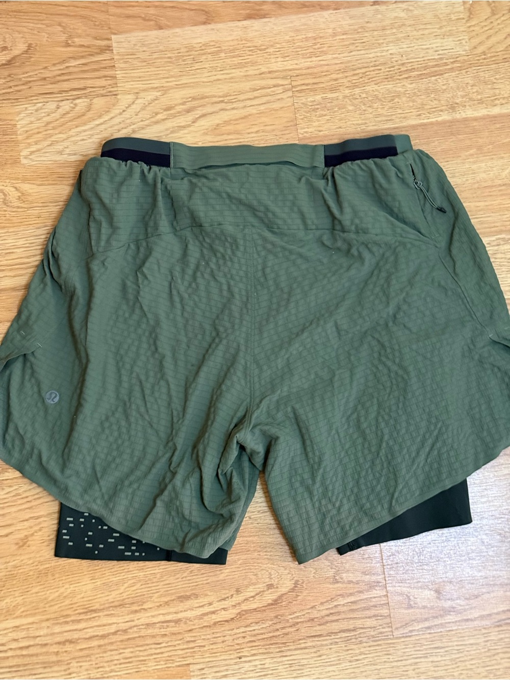 lululemon athletica Men's Two-in-One Performance Shorts - Olive Green - Picture 5 of 7